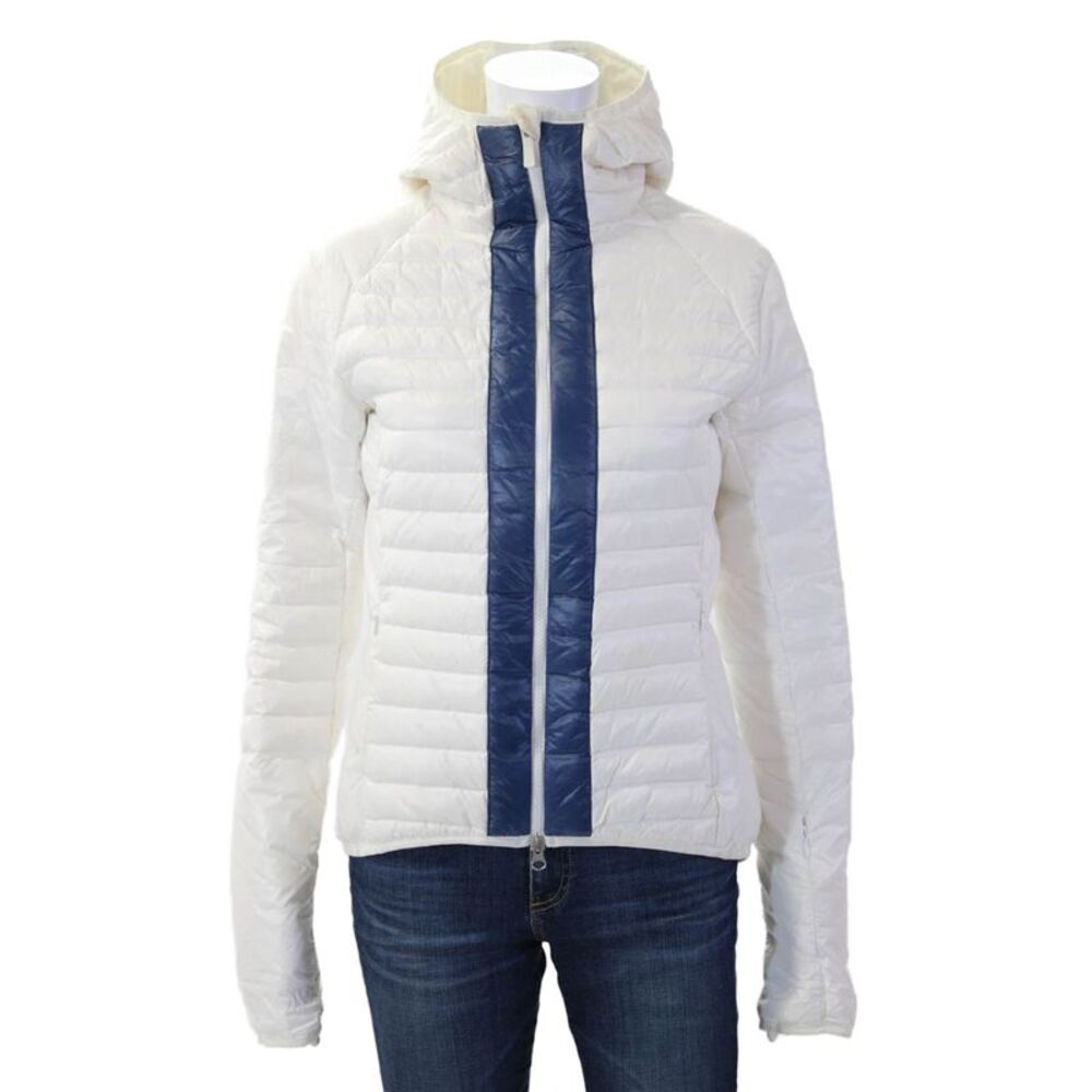Rossignol Womens Quilted Puffer Jacket White High Neck Zip Long Sleeve Size M